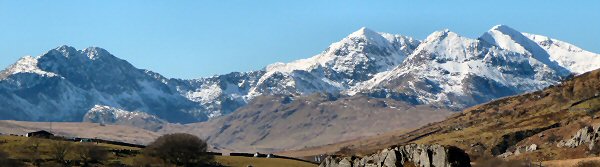 Mountains in Snowdonia National Park.